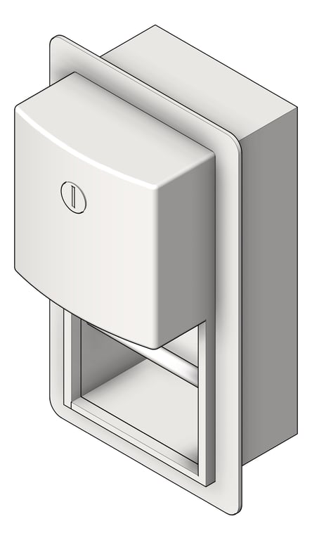 Navigate to ToiletTissueDispenser SemiRecessed ASI Roval Single HideARoll