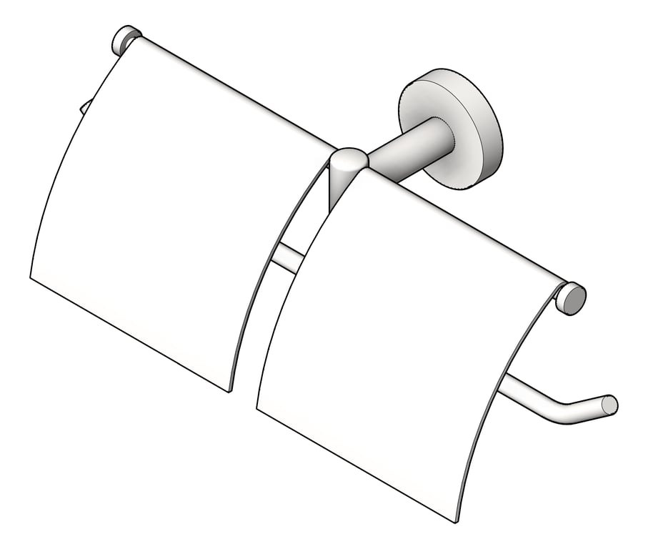 Image of ToiletTissueDispenser SurfaceMount ASI Double BailType