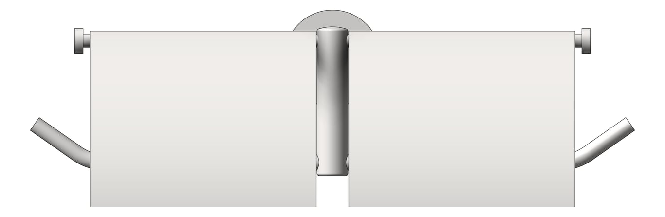 Front Image of ToiletTissueDispenser SurfaceMount ASI Double BailType