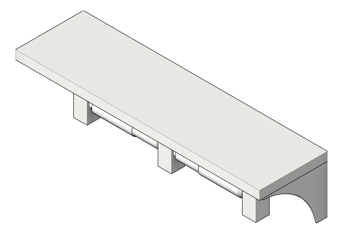 Image of ToiletTissueDispenser SurfaceMount ASI Double Shelf