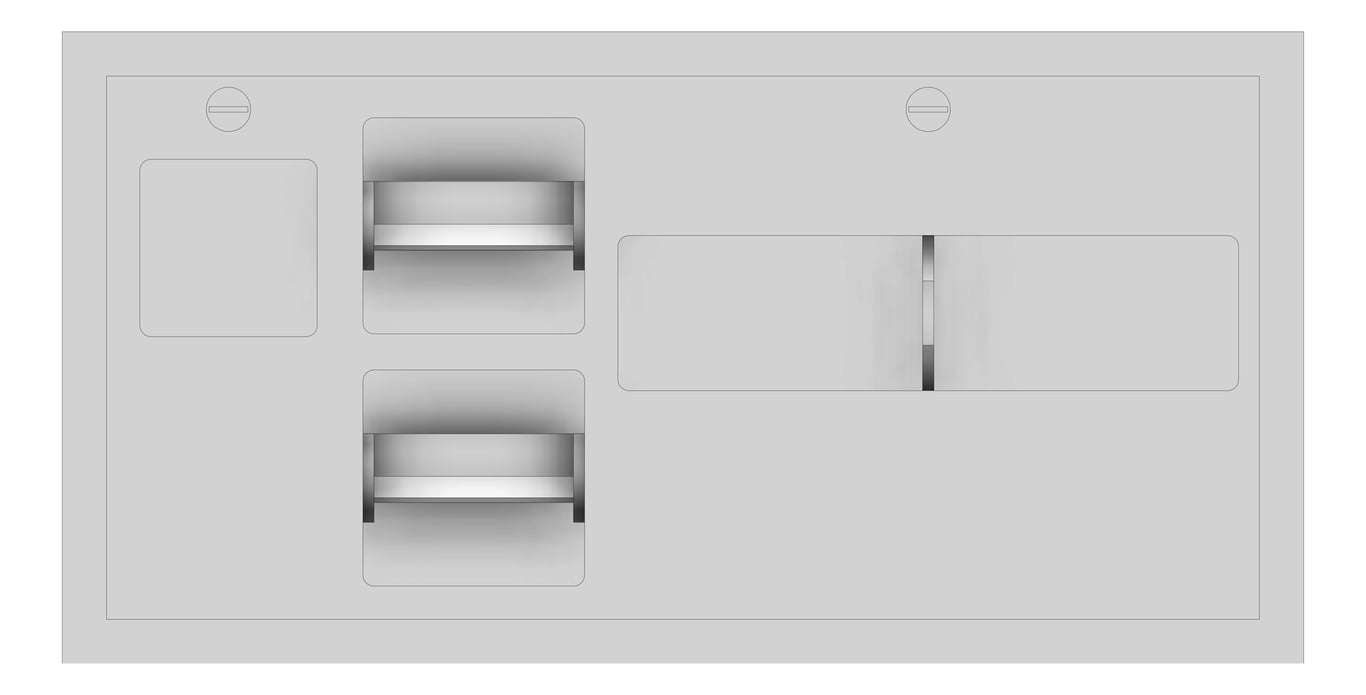 Front Image of ToiletTissueDispenser SurfaceMount ASI DualAccess ToiletSeatCover SanitaryDisposal