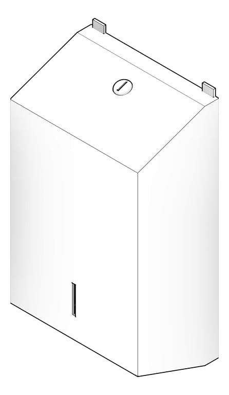 3D Documentation Image of ToiletTissueDispenser SurfaceMount ASI FoldedTissue