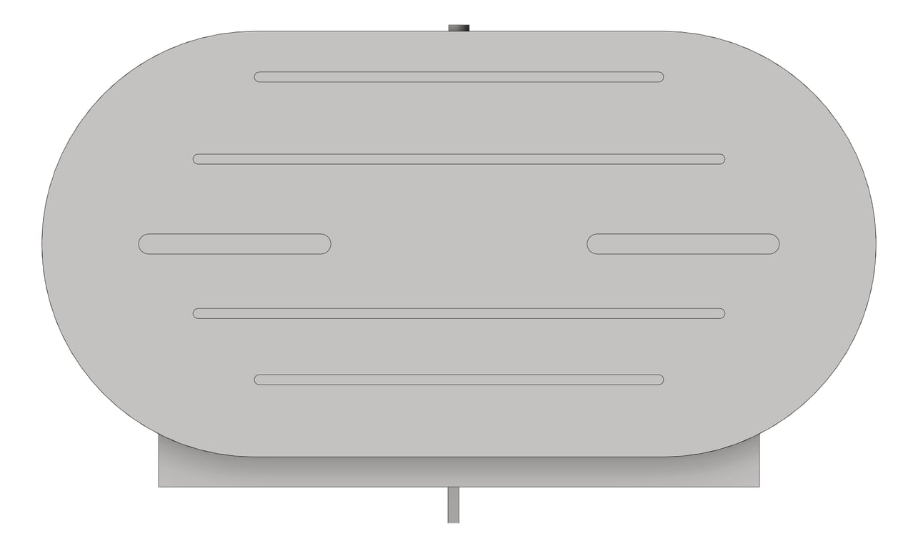 Front Image of ToiletTissueDispenser SurfaceMount ASI JumboRoll Twin