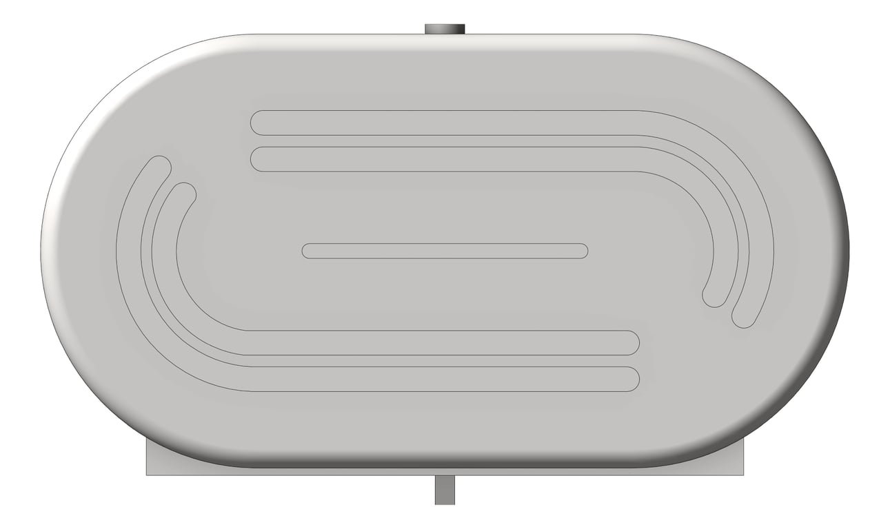 Front Image of ToiletTissueDispenser SurfaceMount ASI JumboRoll Twin LowProfile