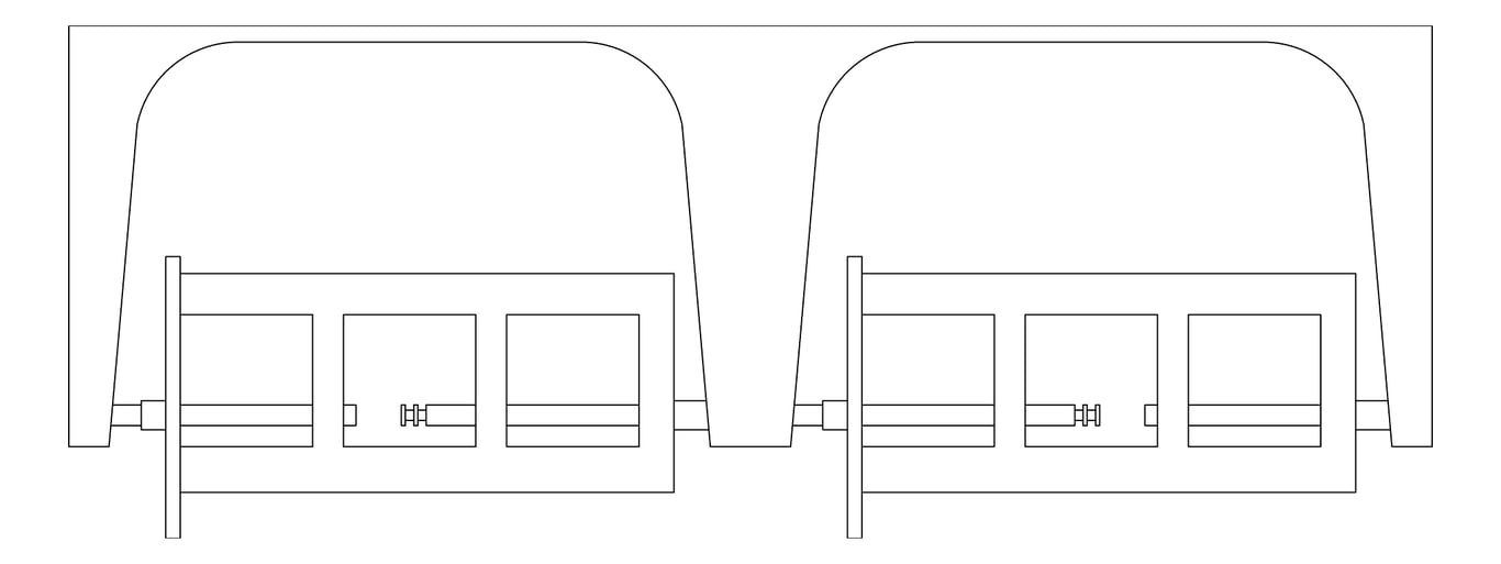 Plan Image of ToiletTissueDispenser SurfaceMount ASI NoWasteSpindle Double