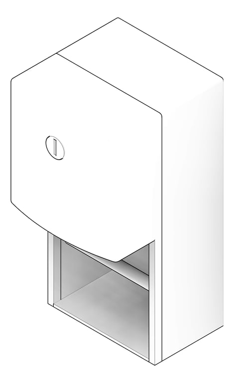 3D Documentation Image of ToiletTissueDispenser SurfaceMount ASI Roval Single HideARoll