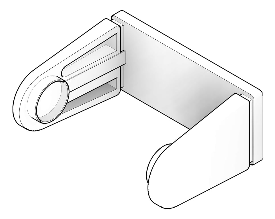 3D Documentation Image of ToiletTissueDispenser SurfaceMount ASI Single Zinc ChromePlated