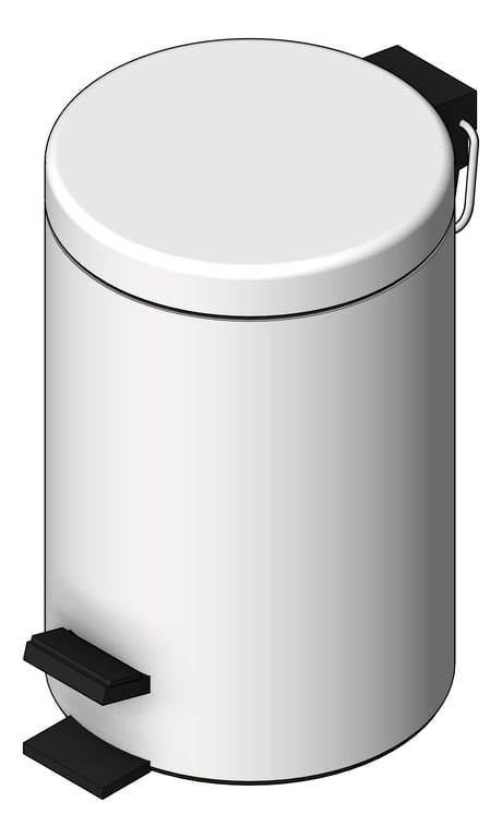 3D Shaded Image of WasteReceptacle FreeStanding ASI PedalActivated Round