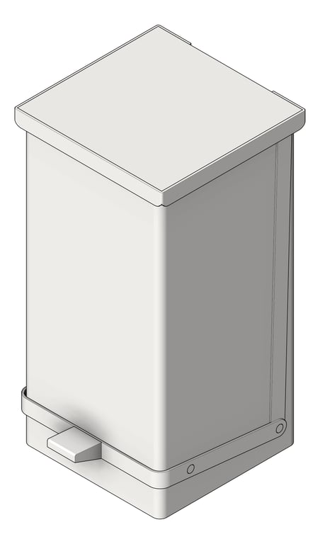 WasteReceptacle FreeStanding ASI PedalActivated Square