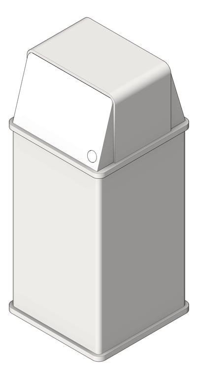 Image of WasteReceptacle FreeStanding ASI Traditional