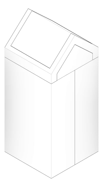 3D Documentation Image of WasteReceptacle Freestanding ASI DualSwing
