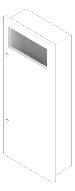 3D Documentation Image of WasteReceptacle Recessed ASI Profile 12Gal