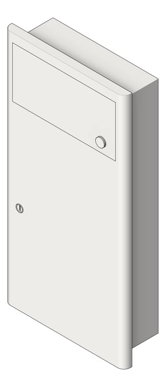 WasteReceptacle Recessed ASI Profile 4.5Gal