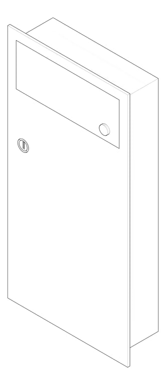 3D Documentation Image of WasteReceptacle Recessed ASI Simplicity 4Gal