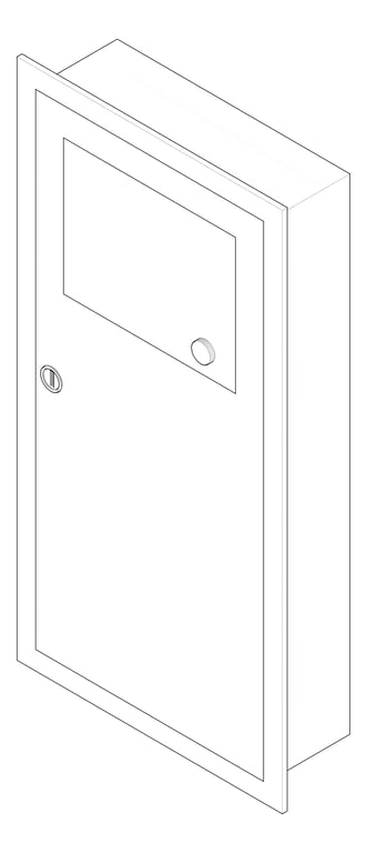 3D Documentation Image of WasteReceptacle Recessed ASI Traditional