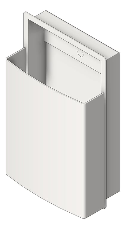 Image of WasteReceptacle SemiRecessed ASI Roval
