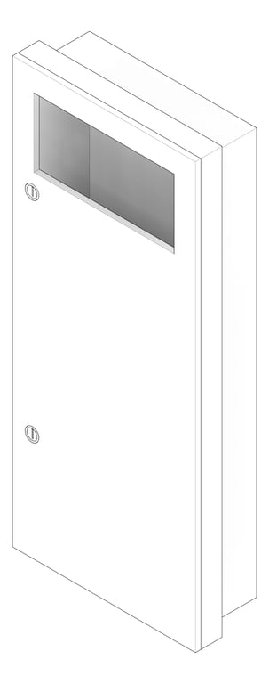 3D Documentation Image of WasteReceptacle SemiRecessed ASI Simplicity