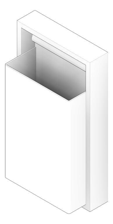 3D Documentation Image of WasteReceptacle SurfaceMount ASI Traditional 12Gal