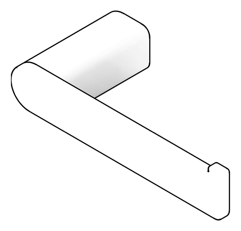 3D Documentation Image of ToiletRollHolder SurfaceMount Abey Vela