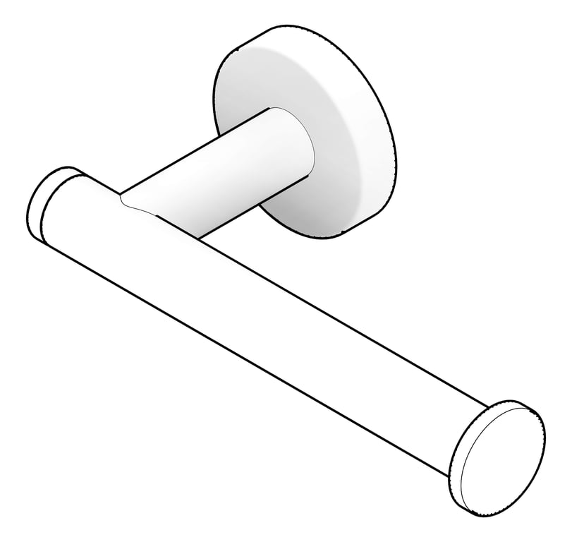 3D Documentation Image of ToiletRollHolder Surface Abey Poco