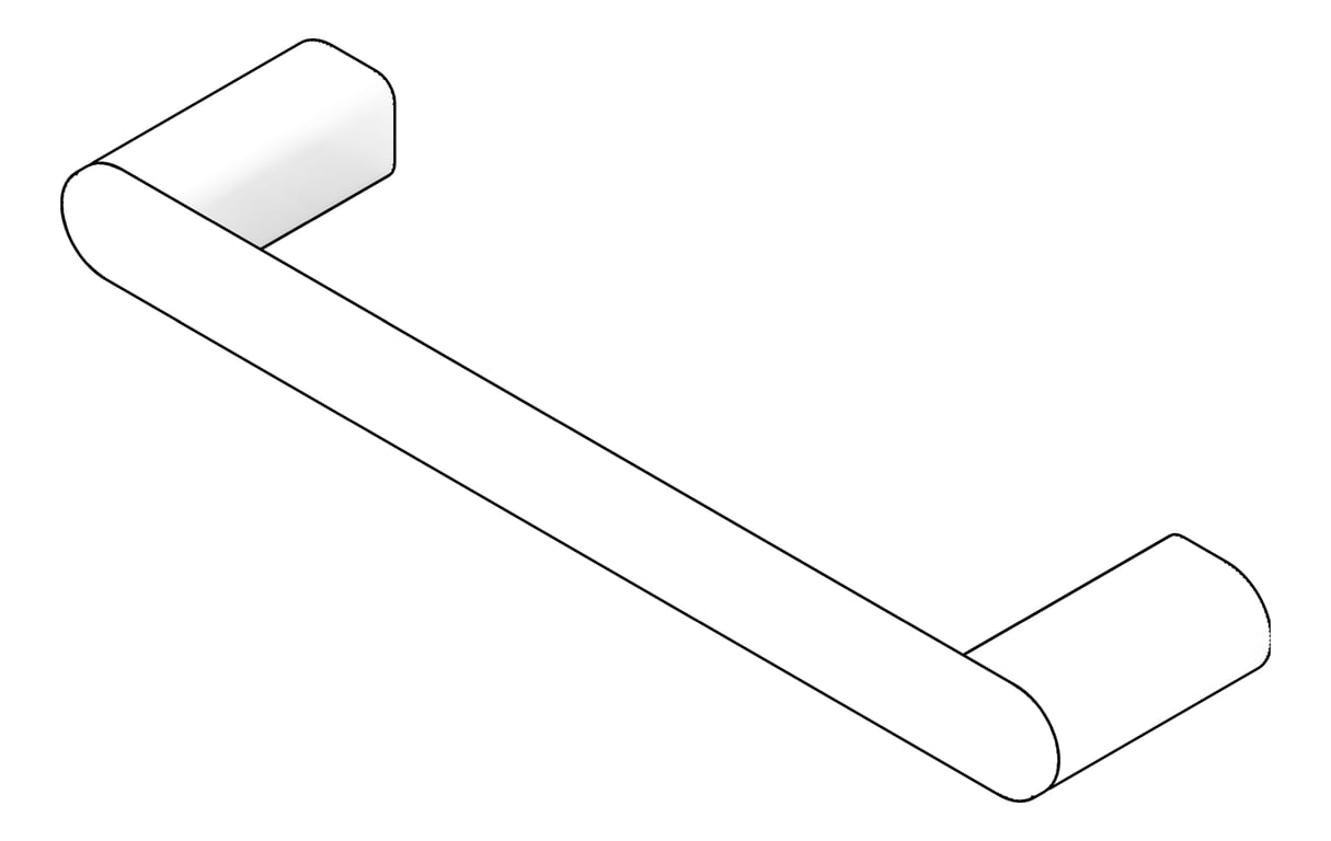 3D Documentation Image of TowelRail SurfaceMount Abey Vela Single