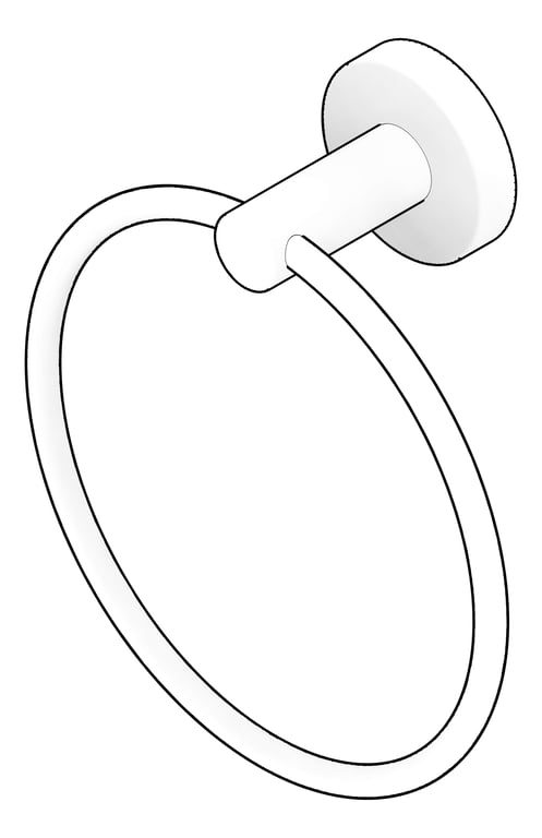 3D Documentation Image of TowelRing Single Abey Poco