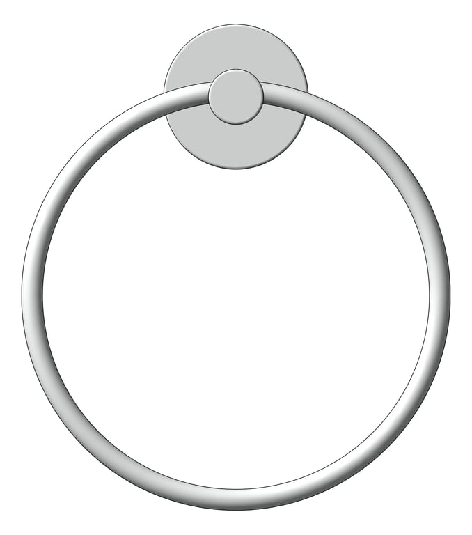 Front Image of TowelRing Single Abey Poco