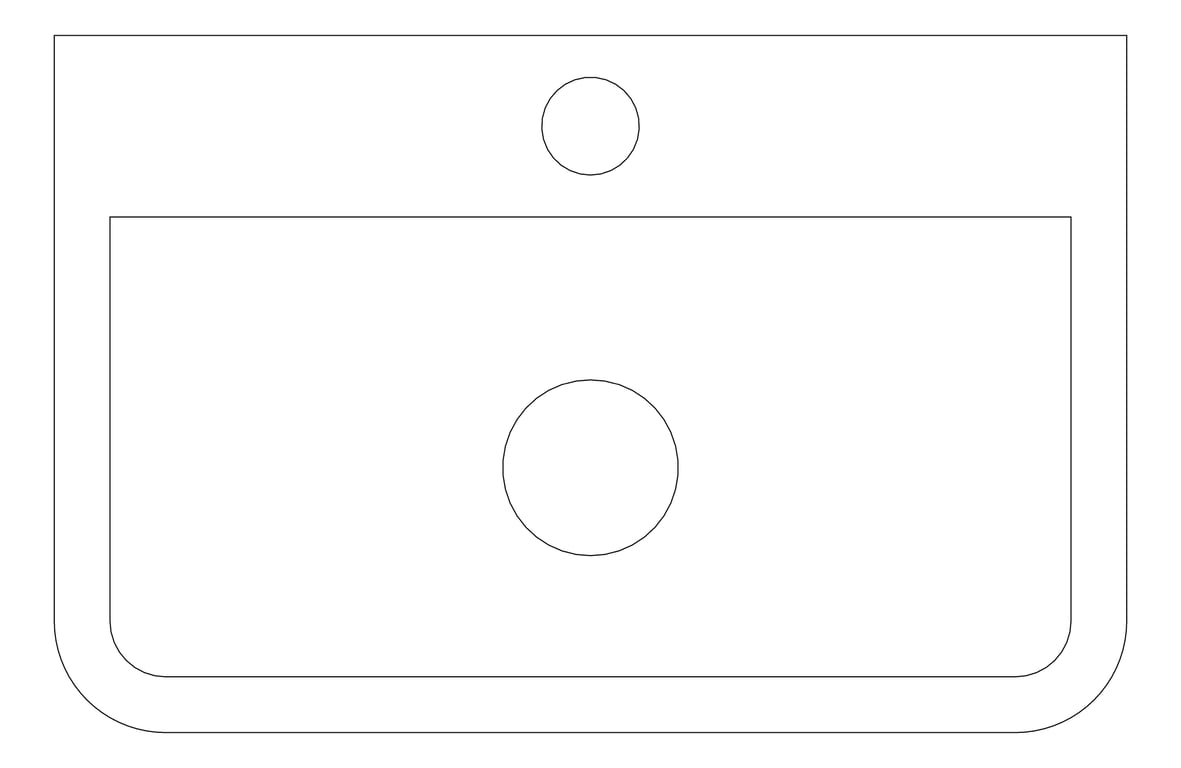 Plan Image of Basin WallHung Abey Vela