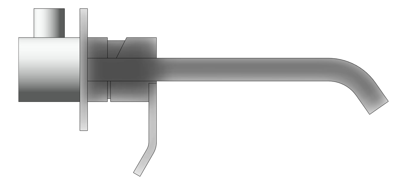 Left Image of MixerSet Wall Abey Stile Basin
