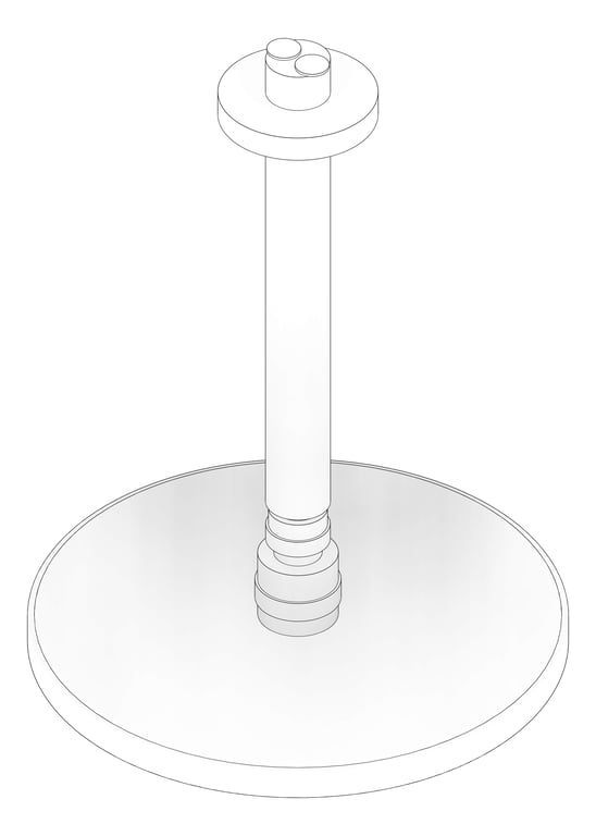 3D Documentation Image of Shower Ceiling Abey Vertical Round