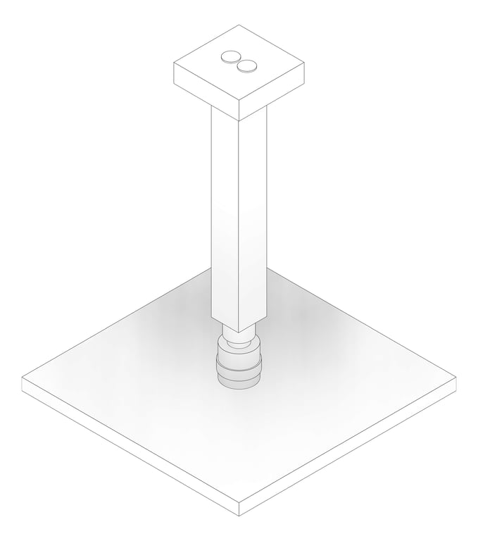 3D Documentation Image of Shower Ceiling Abey Vertical Square
