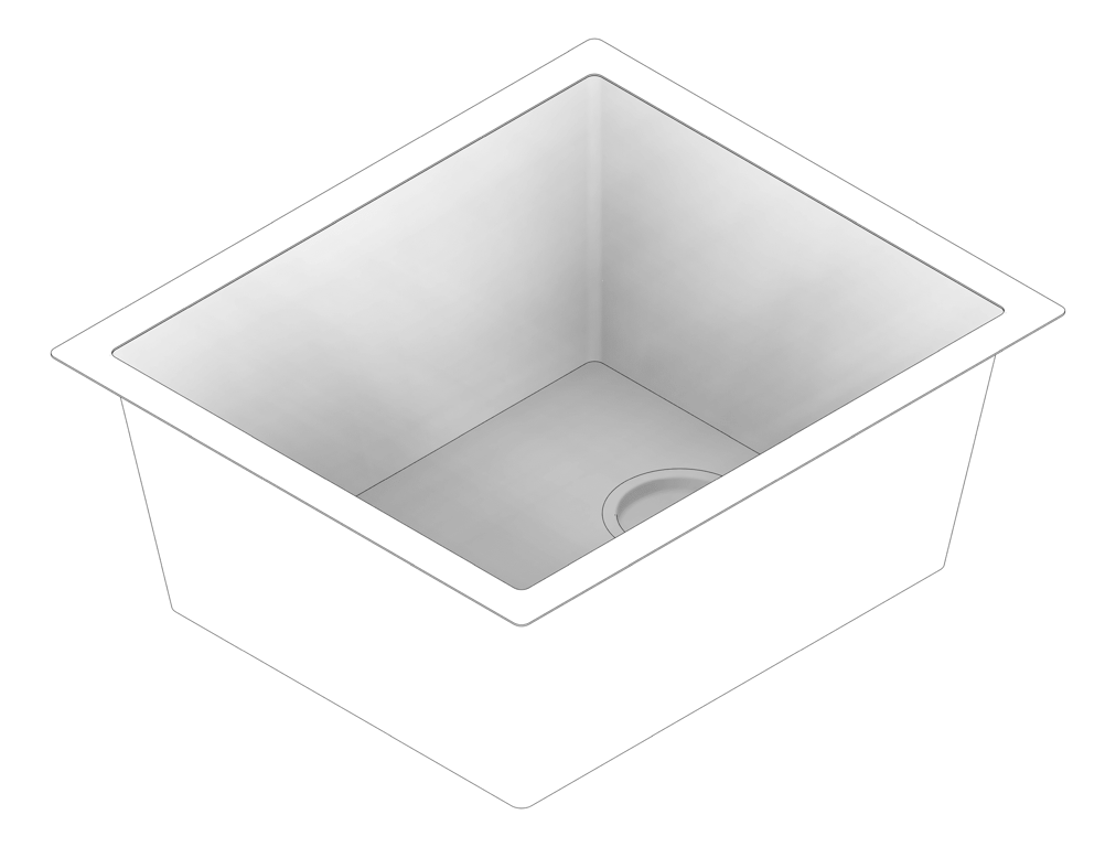 3D Documentation Image of Sink Kitchen Abey CUA 340 SingleBowl Undermount