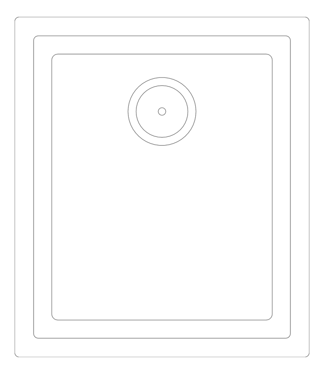 Plan Image of Sink Kitchen Abey CUA 340 SingleBowl Undermount