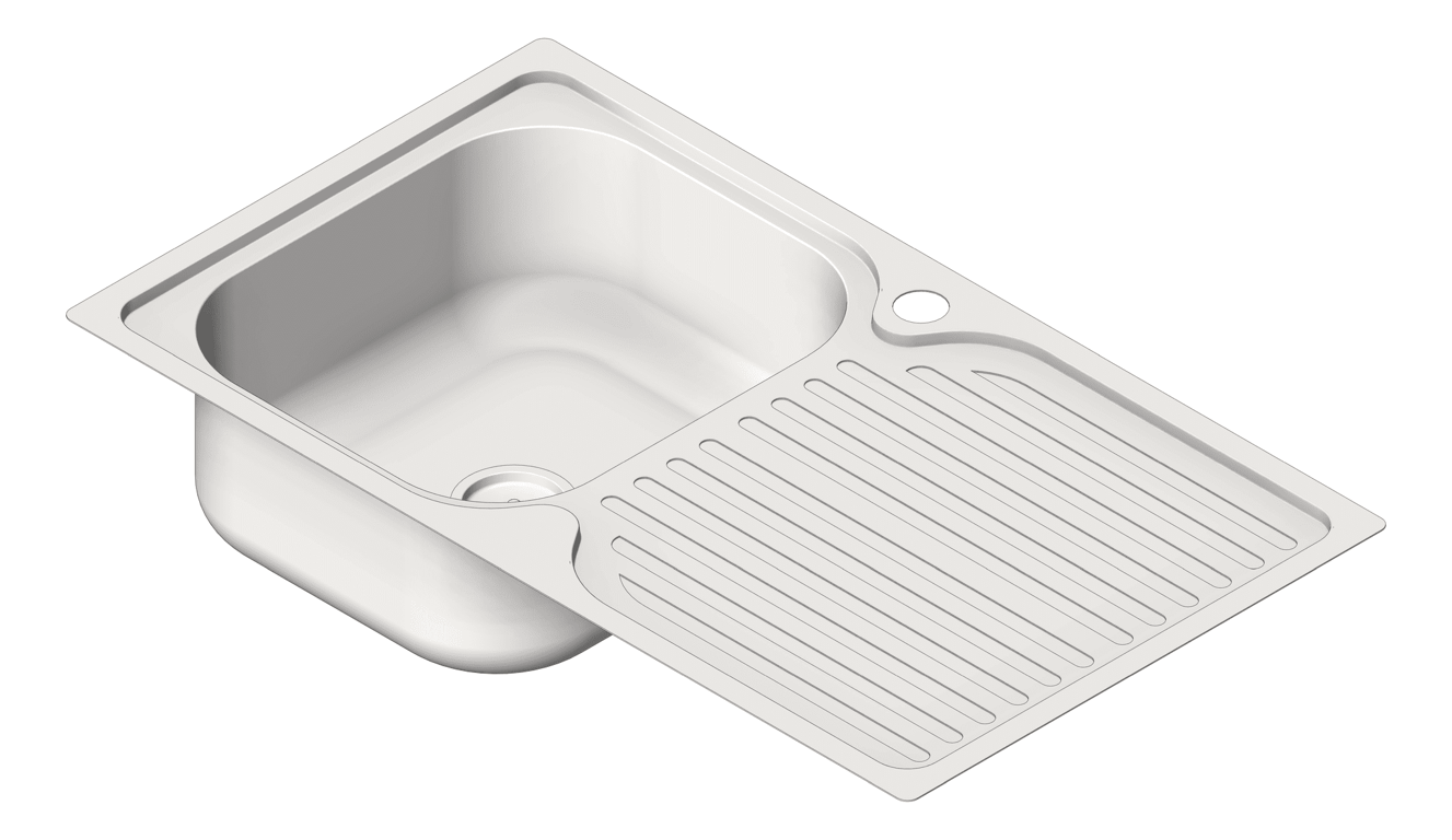 Sink Kitchen Abey Entry SingleBowl LHS Inset