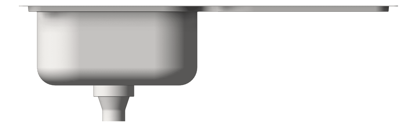 Front Image of Sink Kitchen Abey Entry SingleBowl LHS Inset