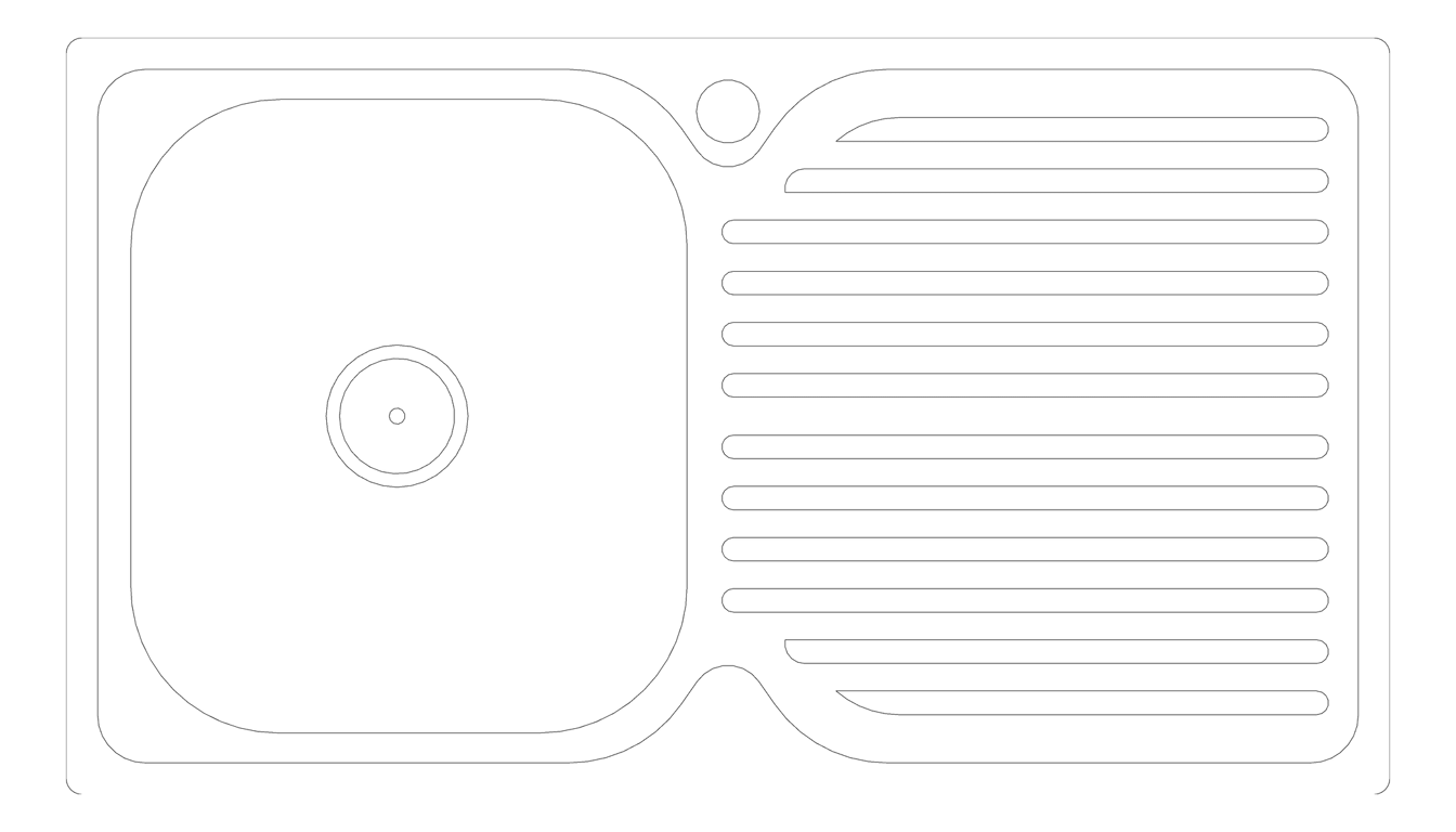 Plan Image of Sink Kitchen Abey Entry SingleBowl LHS Inset