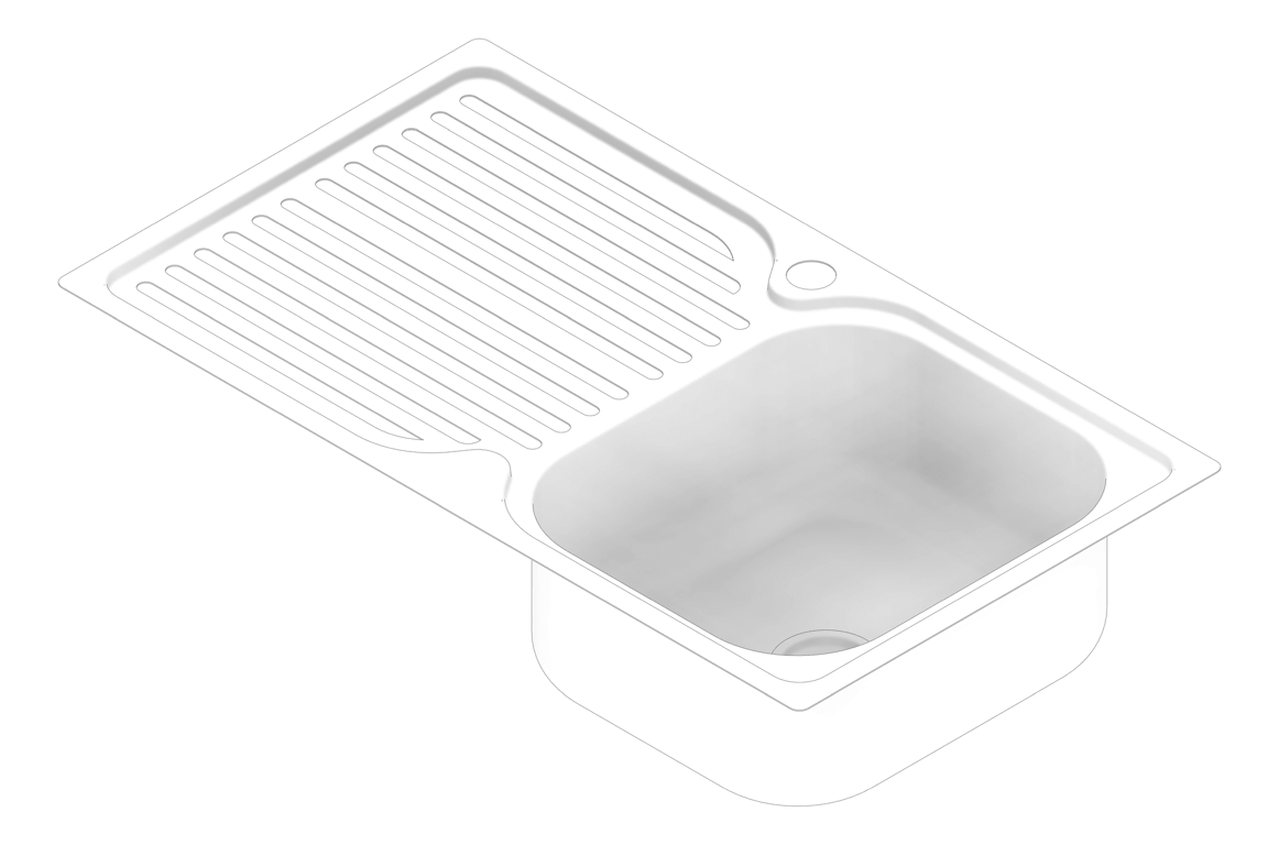 3D Documentation Image of Sink Kitchen Abey Entry SingleBowl RHS Inset