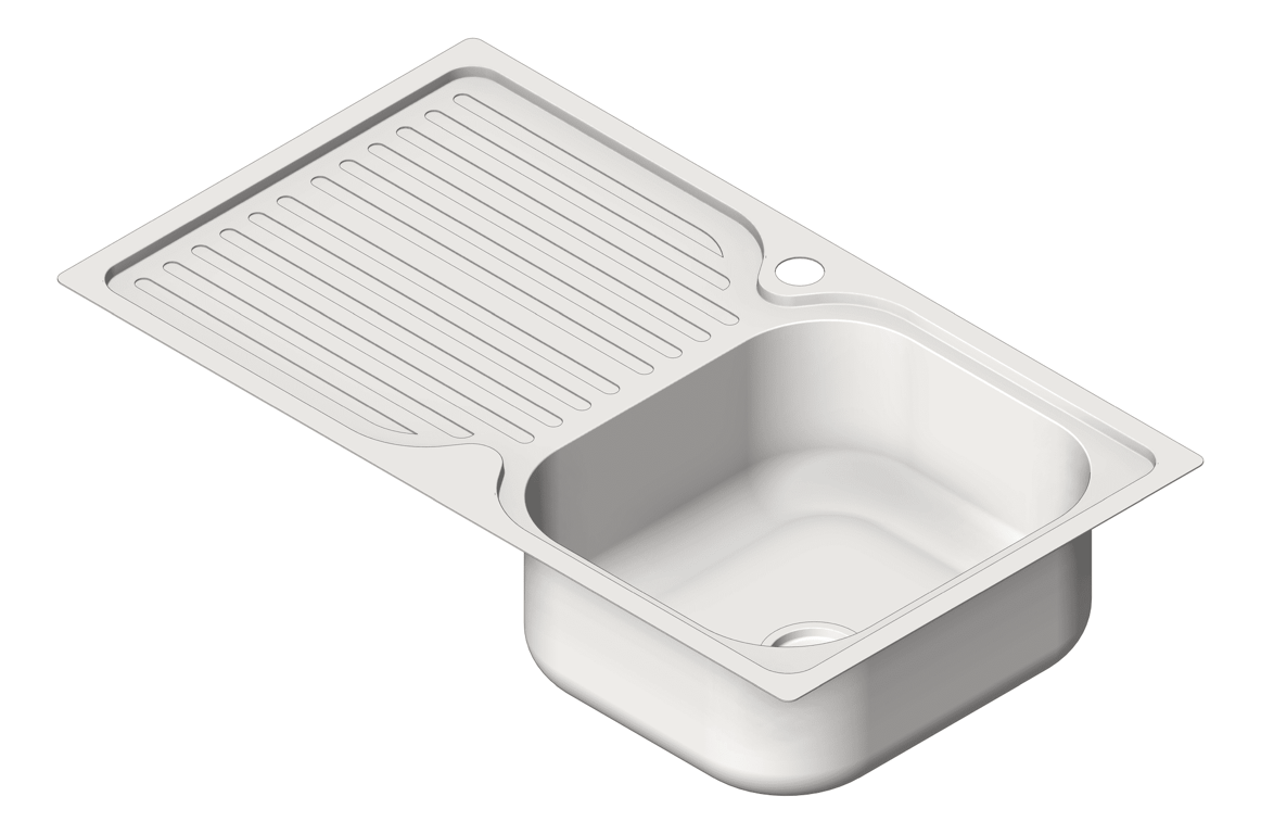 Navigate to Sink Kitchen Abey Entry SingleBowl RHS Inset