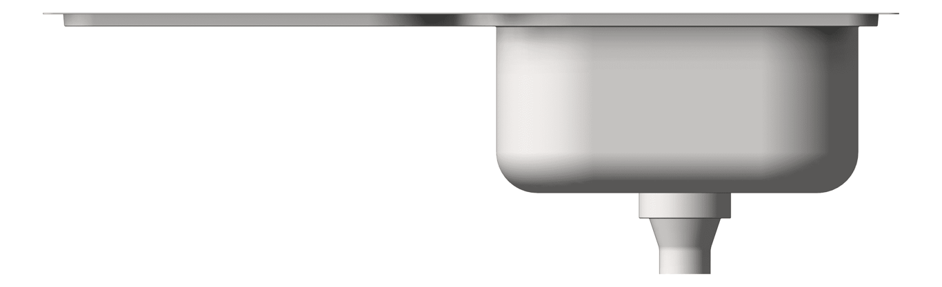 Front Image of Sink Kitchen Abey Entry SingleBowl RHS Inset