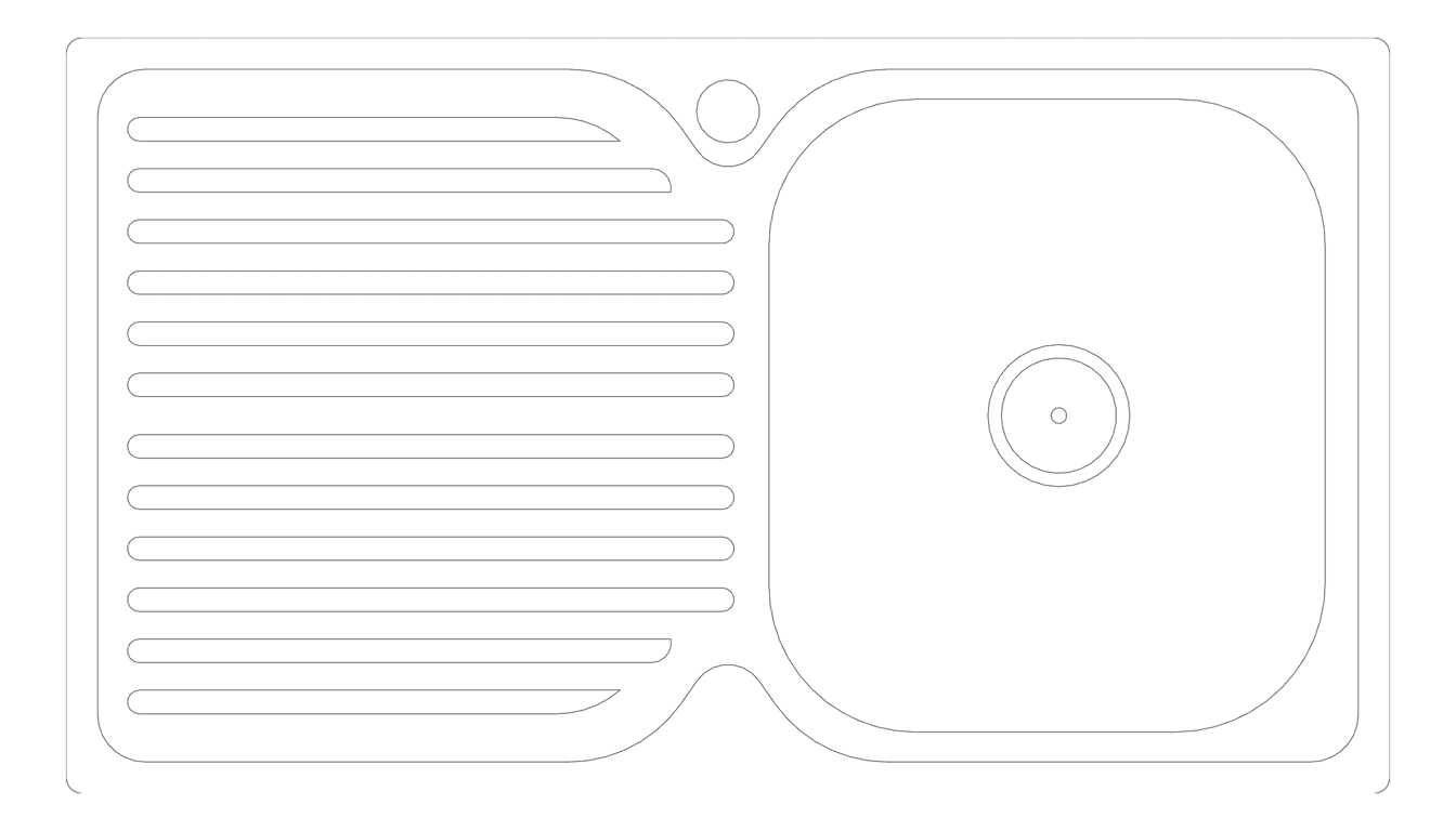 Plan Image of Sink Kitchen Abey Entry SingleBowl RHS Inset