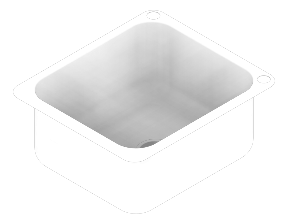 3D Documentation Image of Sink Laundry Abey TheHunter SingleBowl Inset
