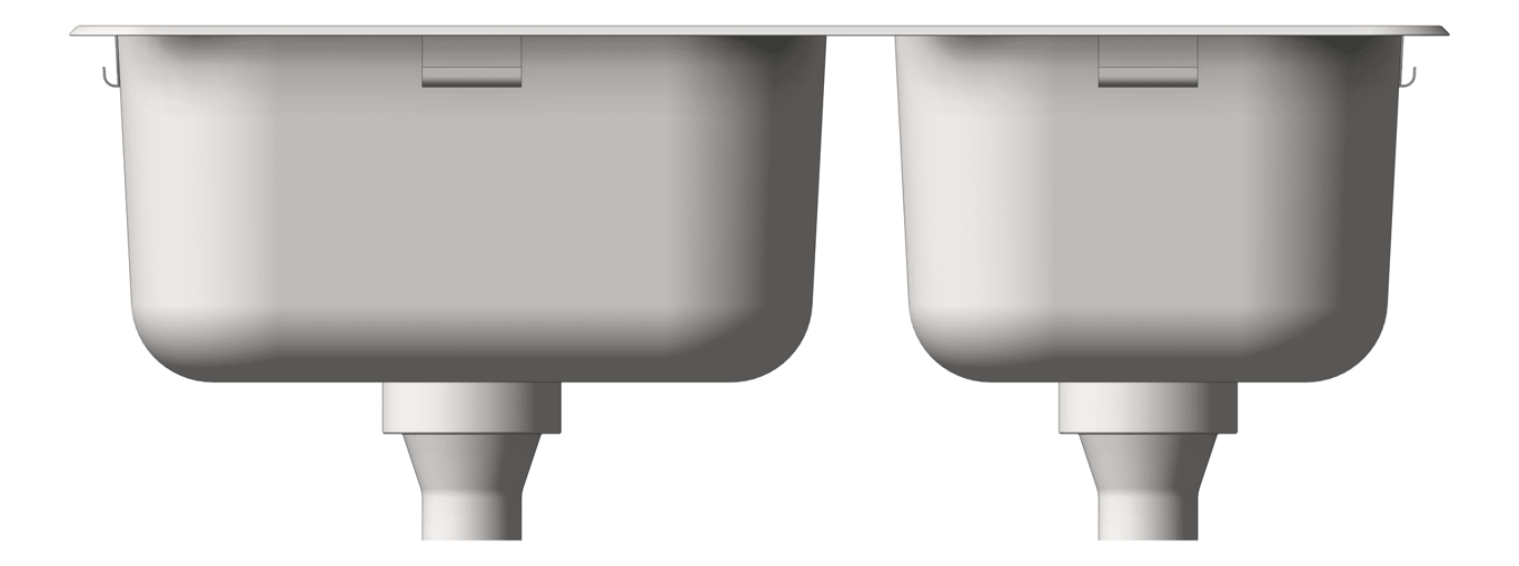 Sink Kitchen Abey PRC 180 DoubleBowl Insert