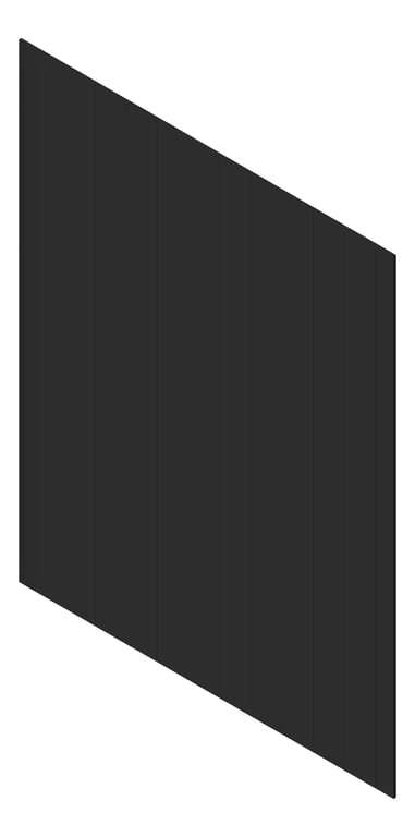 3D Presentation Image of Cladding Aluminium AliWood VLine Vertical 200Shadowline Black