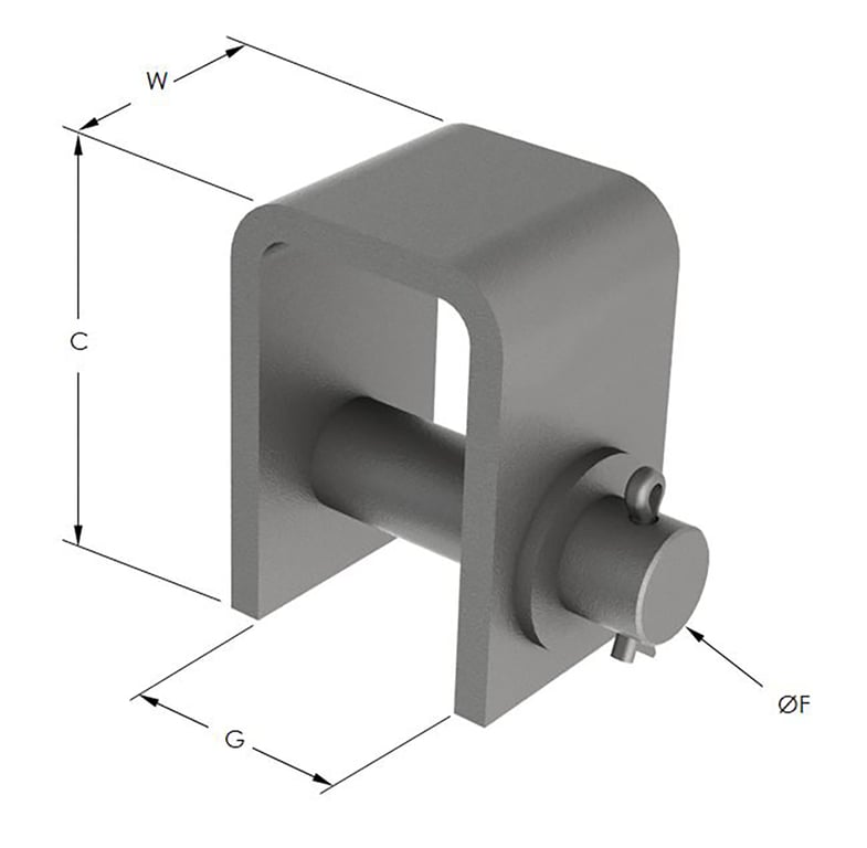 1AG370 Image of Welded Beam Attatchment Anchorage With Load Pin AG370