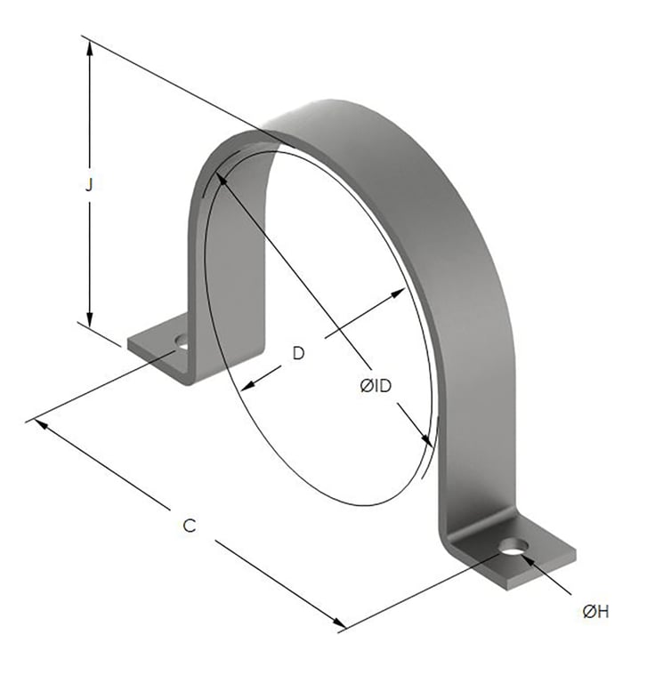 1AG420 Image of Pipe Saddle Guide Anchorage Rigid Pipe Guide AG420