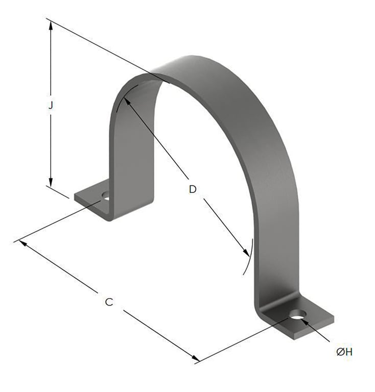 1AG430 Image of Pipe Saddle Clamp Anchorage Rigid Pipe Clamp AG430