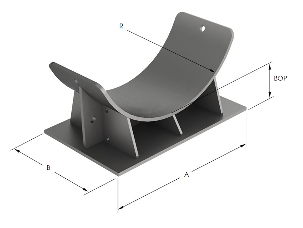 1AG550 Image of Pipe Shoe Rigid Anchorage Pipe Cradle Heavy Duty AG550