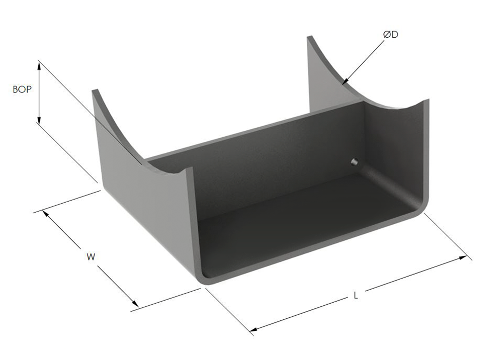 1AG580 Image of Pipe Shoe Rigid Anchorage Welded AG580