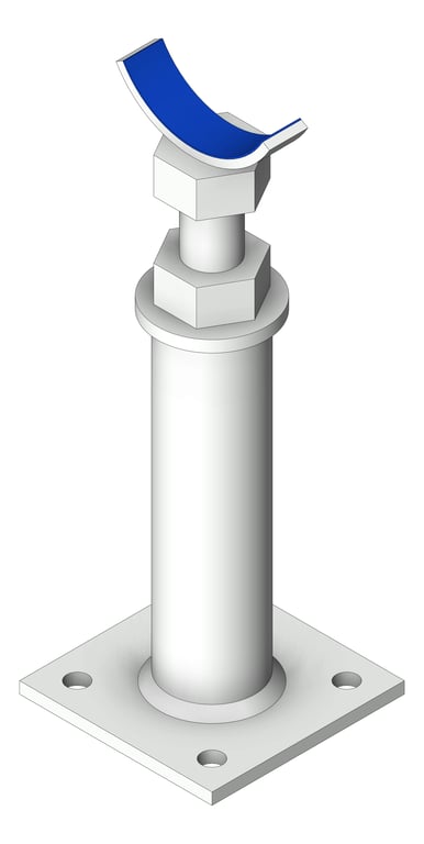 Pipe Support Height Adjustable Anchorage Cradle Mount Insulated AG634