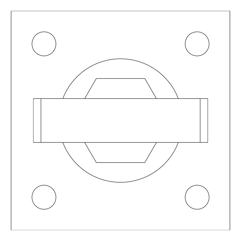 Plan Image of Pipe Support Height Adjustable Anchorage Cradle Mount AG630